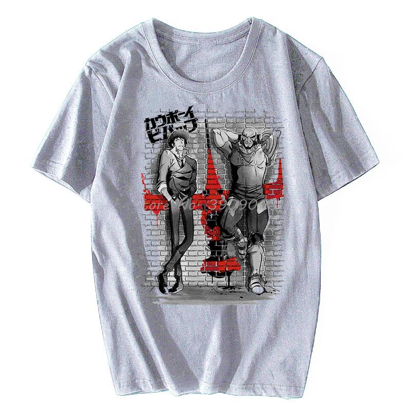 Bounty Hunter Cowboy Space Bebop Spike Spiegel Funny Anime Tshirt Men Cotton Casual Funny T Shirt Unisex Streetwear T-shirt