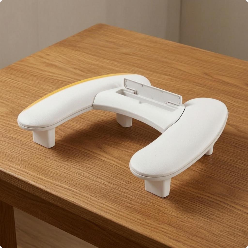 Manicure Hand Rest with Phone Holder | Detachable Support Legs, Nail Arm Gray