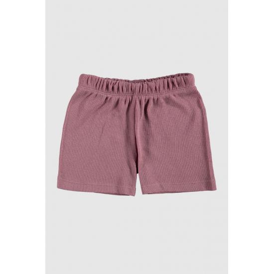 Waffelstrukturierter Shorts-Kinderanzug