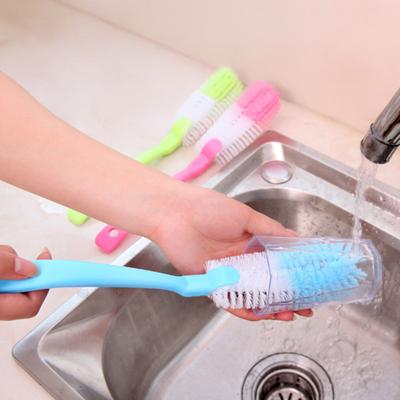 2/3/4Pcs Long Handle Brush Soft Bristles Long Handle Hanging Holes Design Cup Cleaning Scrubber Kitchen Cleaning Tool