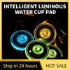 Car Sticker 2025 Hot Car Cup Holder LED Light Car Cup Pad Colorful Light Coaster For Skoda Octavia A5 Superb Old Febia Roomster 