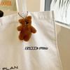New Plush Cartoon Cute Crooked Head Plush Bear Cute Pendant Bear Doll Schoolbag Pendant Bag Charm