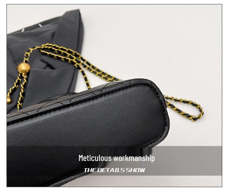 European & American 2025 Retro Suede Color Block Chain Shoulder & Crossbody Handbag