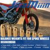 JiiinMiiin 14 Pack Brass Motorcycle Reusable Wheel Spoke Balance Weights Refill Kits Compatible With Super Motor, Dual Sport, Metric Cruisers,