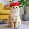 Cute Adorable Cat Beret Hat Red Black Pet Costume Accessories Cat Dog Caps Fashionable Pet Headwear for Photos & Parties