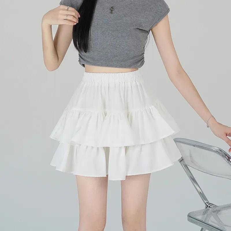 New Spring and Summer Cake Skirt for Women with High Waist Slim Lotus Leaf Fluffy Short Skirt for Small Lotus Leaf Half-body Short Skirt