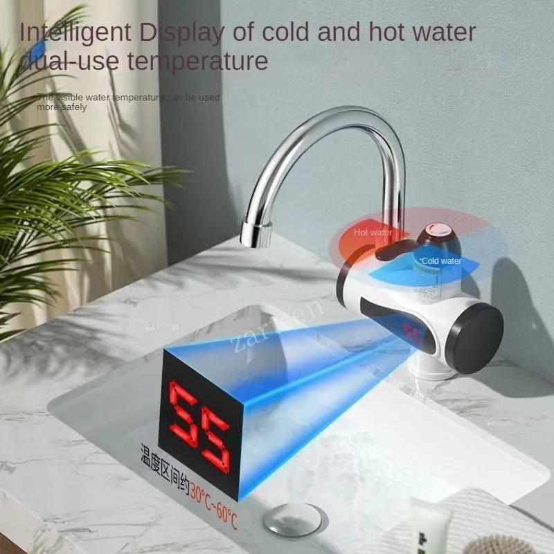 3000W elektrischer Durchlauferhitzer für die Küche, Durchlauferhitzer, Warmwasserbereiter, Kaltwasserhahn, Durchlauferhitzer