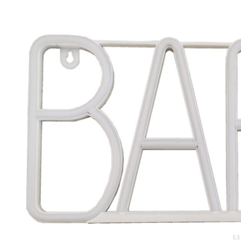 Bar Neon Sign for Business, Light Up Letter LED USB Powered Wall Art Decor Pub, Party,