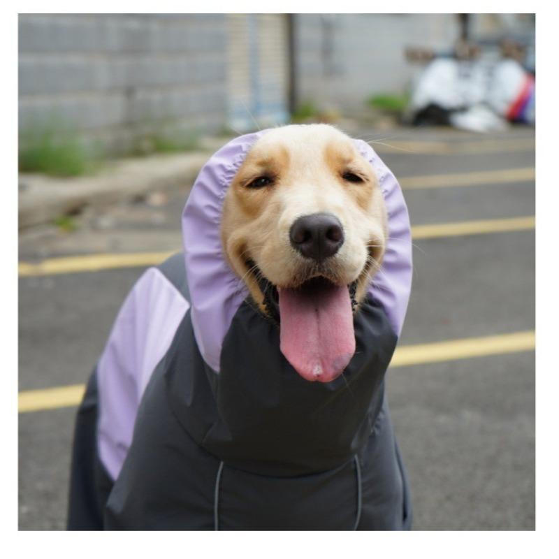 Dog Raincoat Full-Body Four-Legged Hooded Waterproof Rainwear for Golden Retrievers Labradors and Medium Large Dogs