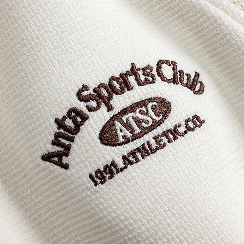ANTA Sports Life Collection Sweatshirts Women's Ivory White/Truffle Brown Stand Collar Moderate 162648703-1