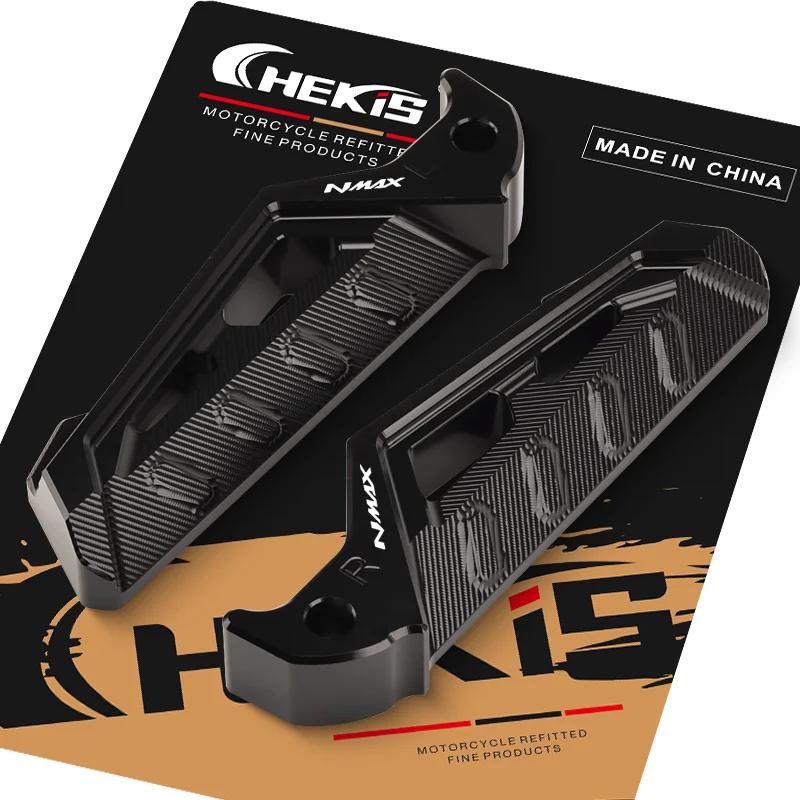 Chekis Is Suitable for Yamaha Nmax125/155/160 Nmax Neo/ S/Turbo Tech Max Modified Accessories Aluminum Alloy Rear Pedals Passeng Black-A