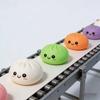 Simulation Soft Squishy Dumpling Night Light, Light-up Bubble Spitting Bun Toy, Colorful Stress Relief Ornament for Birthday Present