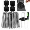 50pcs Alloy U-type Garden Staple Fence Tubing Stakes Sod Pins Galvanized Landscape Spike For Holding Lawns Barrier Ground Nail