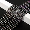 Trendy Black Rhinestone Mesh Tie with Sequins for Nightclub and Evening Wear