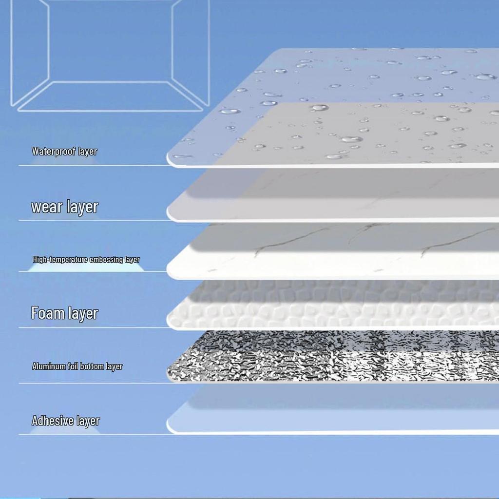 Samolepicí vodotěsné mramorové obklady na zeď pro renovaci pronajímaného pokoje