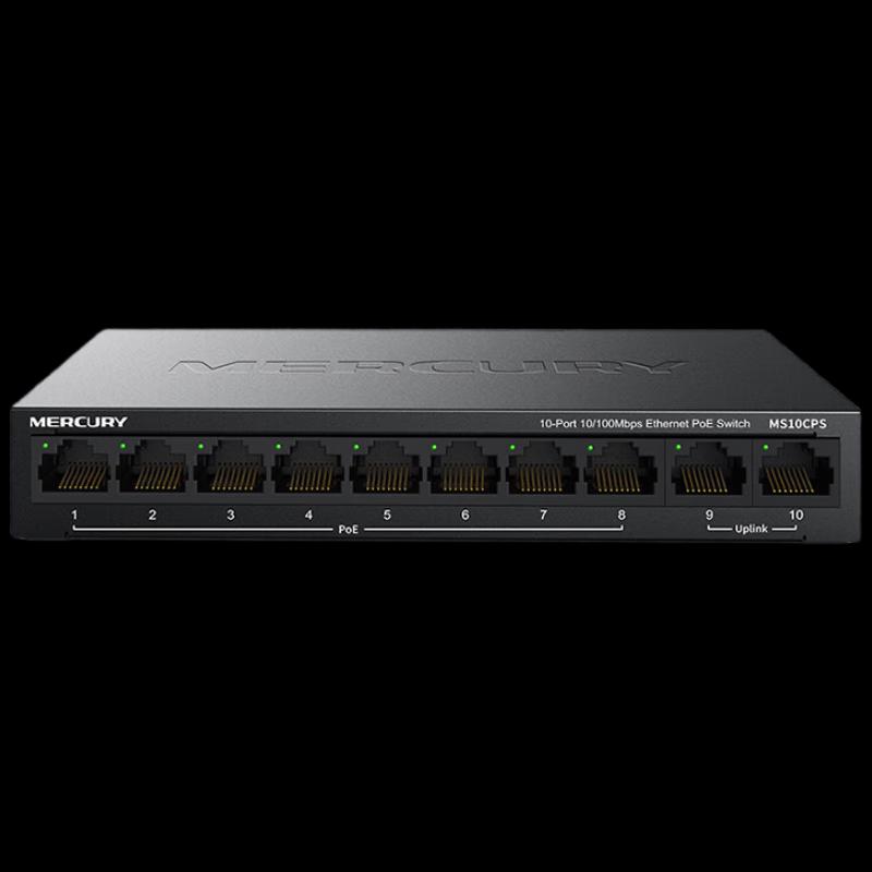 

Mercury MS10CPS 10-Port 100Mbps PoE Switch