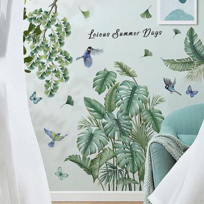 Grüne Pflanzen Wandbild Blätter Art Decor Tapete