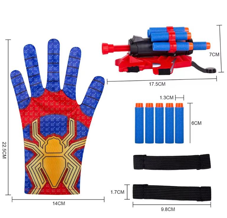 Non-Toxic Spider Launcher Chidlren Toy Glove Web Shooters Halloween Wristband Prop Children Cosplay Figure Game Christmas Kids Present Toys