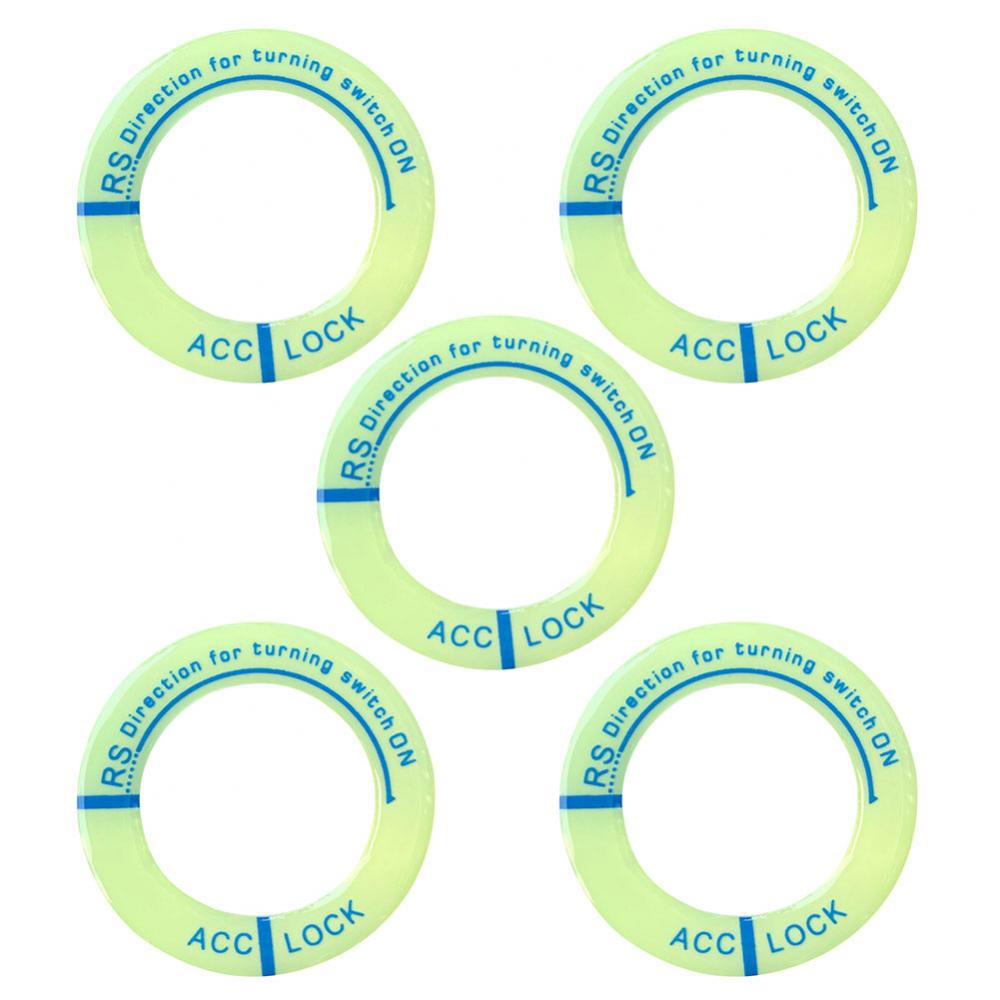 Sticker 5Pcs Fluorescent Letters Ignition Lock Cover Engine Ring Switch Motorcycle Accessories