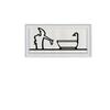 Metal Wall Decor 2D Flat Metal Bathroom Sign Creative Black Frame Home Decor For Bathroom Home Wall Art Decoration