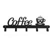 1 suport metalic pentru căni de cafea pentru perete: Suport elegant de perete cu cârlige pentru ceașcă de cafea și umerase versatile