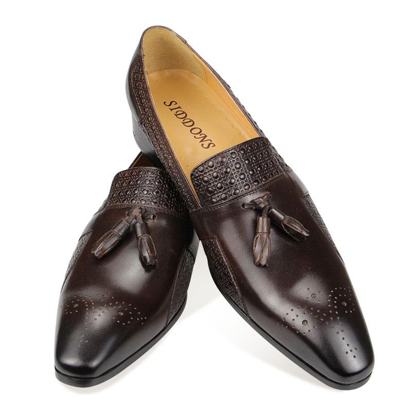 Fashion New Leather Casual Shoes Mens Summer One-Step Loafers Dress Wedding Leather Luxury Groom Wedding Men Italian Style Oxford Shoes