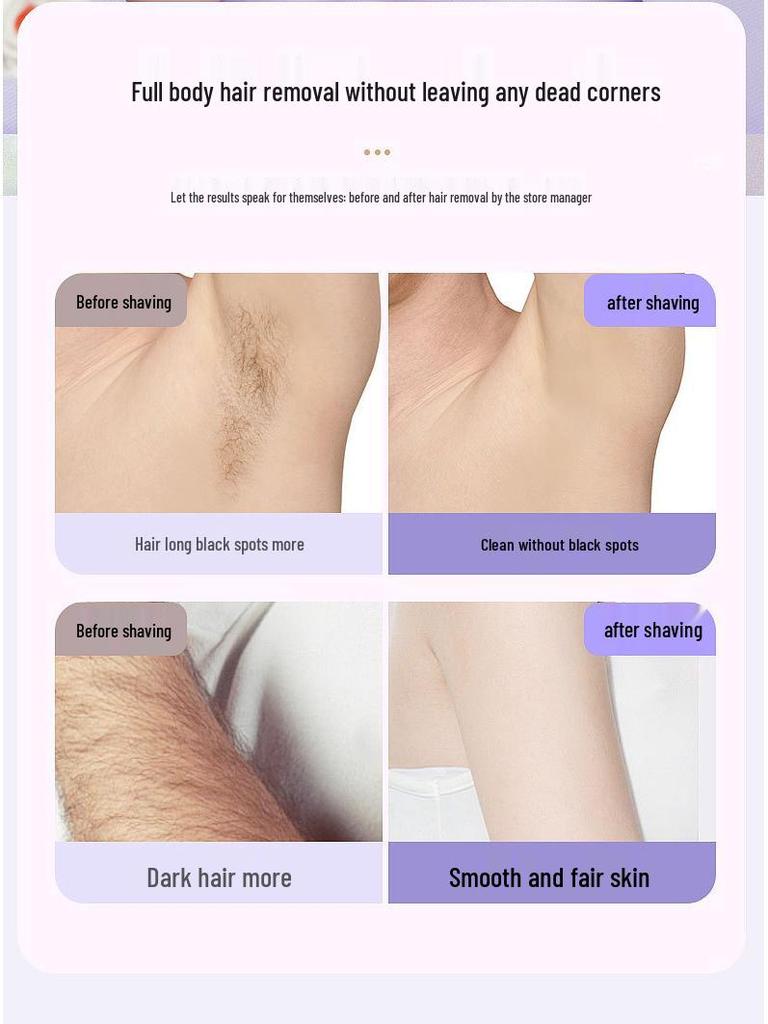 5-in-1 Multifunctional Shaver: Trimmer & Hair Removal for Private Areas, Armpits, and Full Body Care