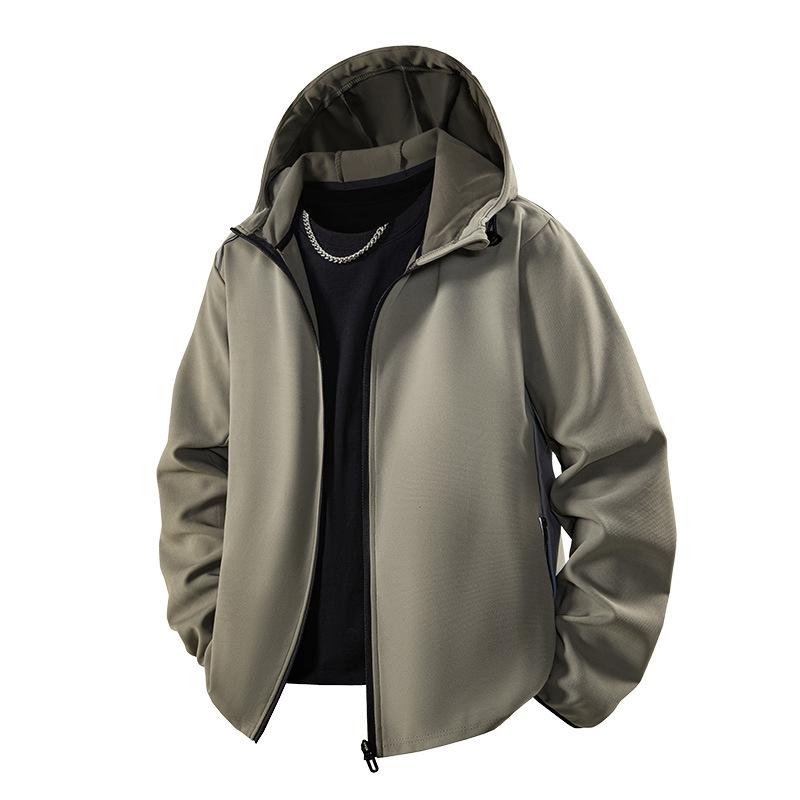 Men's jacket hooded jacket autumn and winter outdoor jacket casual jacket men's clothing trend three-proof jacket