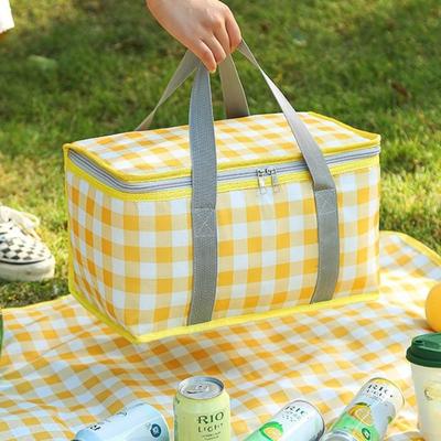 2 Stück, Picknickdecke plus Organizer, geeignet für Camping, Picknick, Strand, 200,66 cm x 200,66 cm große Picknickdecke