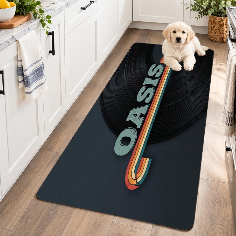 Flannel Kitchen Mat Oasis Soft Area Rug Non Slip Floor Carpet Home Decoration