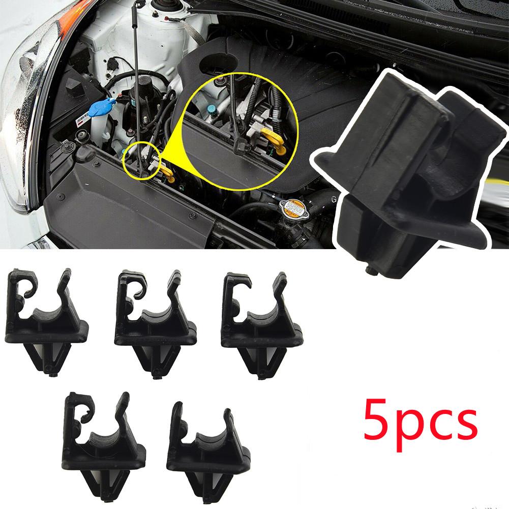 Hood Bonnet Clips Plastic Prop Stay Rod Support 5pcs Clip Clamp