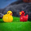 7Pcs Demon Ducks Mini Resin Halloween Ducks Miniatures, Diy Fairy Craft Micro Landscape Ornament Accessories Supplies