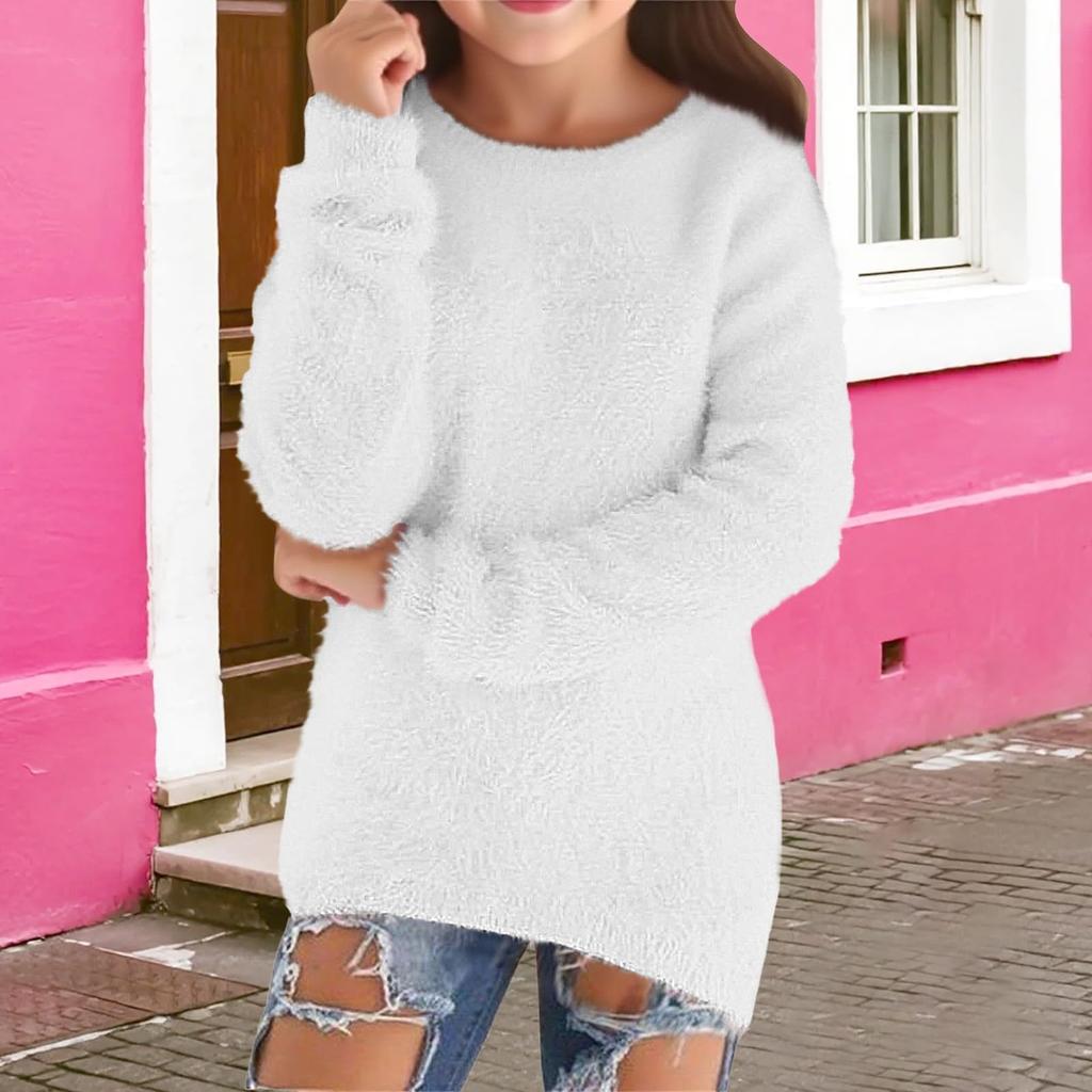 Blusa Infantil Moderna Quente e Versátil com Gola Redonda