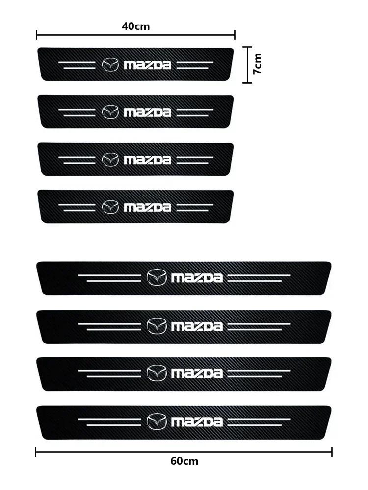 2025 Caldo 4 Pezzi Adesivi Protettori Battitacco Auto in Fibra di Carbonio per Mazda 3 CX3 CX4 CX5 CX7 CX8 CX9 CX30 RX7 Atenza Axela Auto Acces