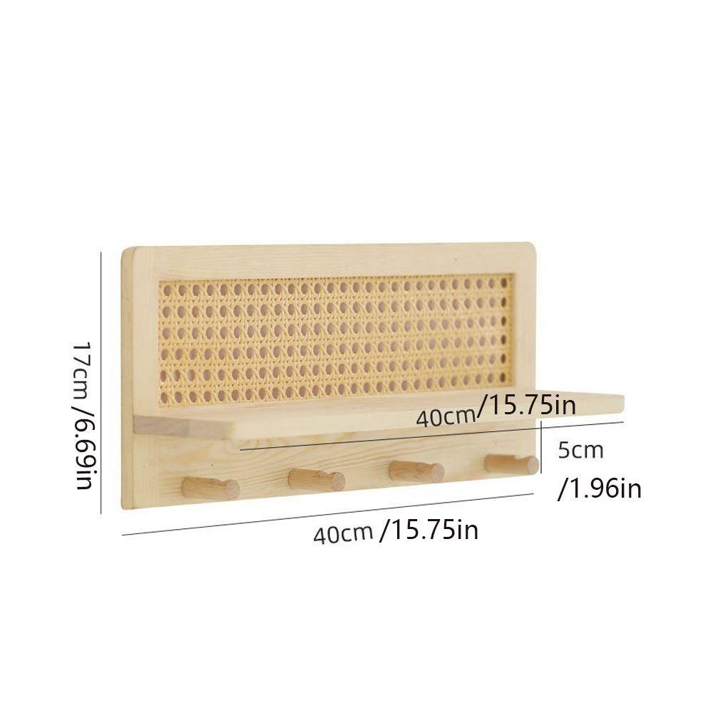 Space Saving Wood Key Hook Solid Wood Wooden Wall Shelf Door Back Clothes Hook  Housewarming Gift