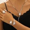 Baroque Pearl Jewelry Set: Necklace, Earrings, Ring, Bracelet, Choker for Women