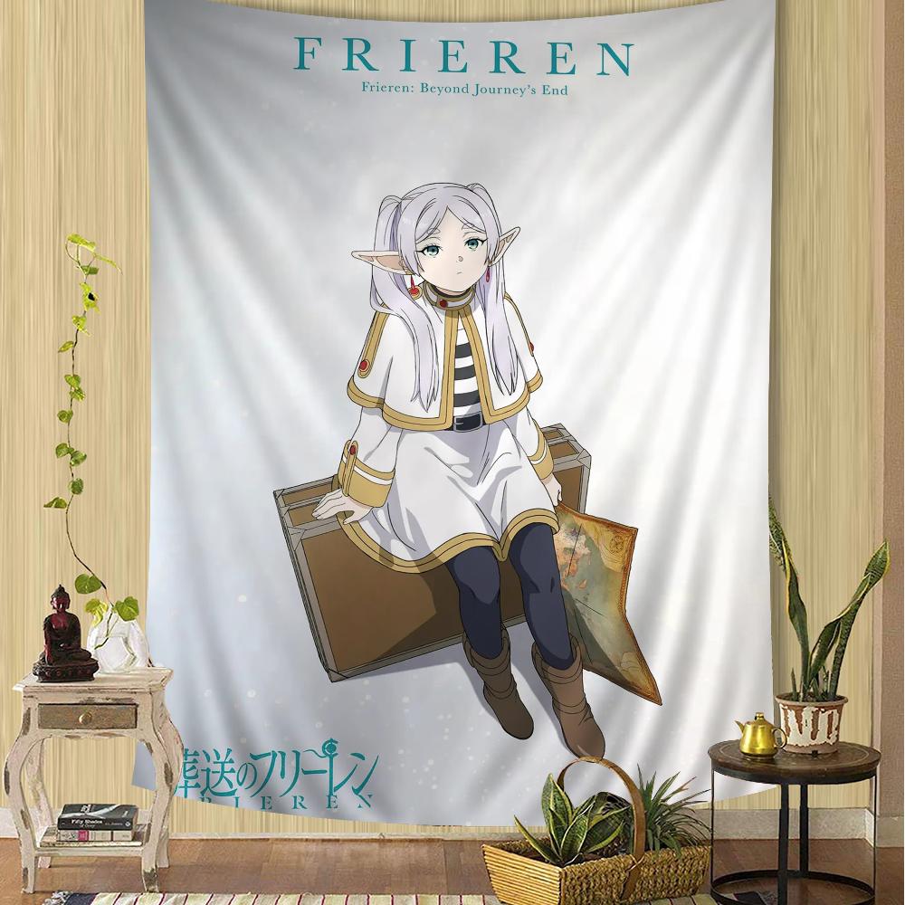 Anime Frieren Tapestry  Fine Art Printing Craft Exquisite Japanese Wall Tapestry  Anime Wall Hanging for Home Decor