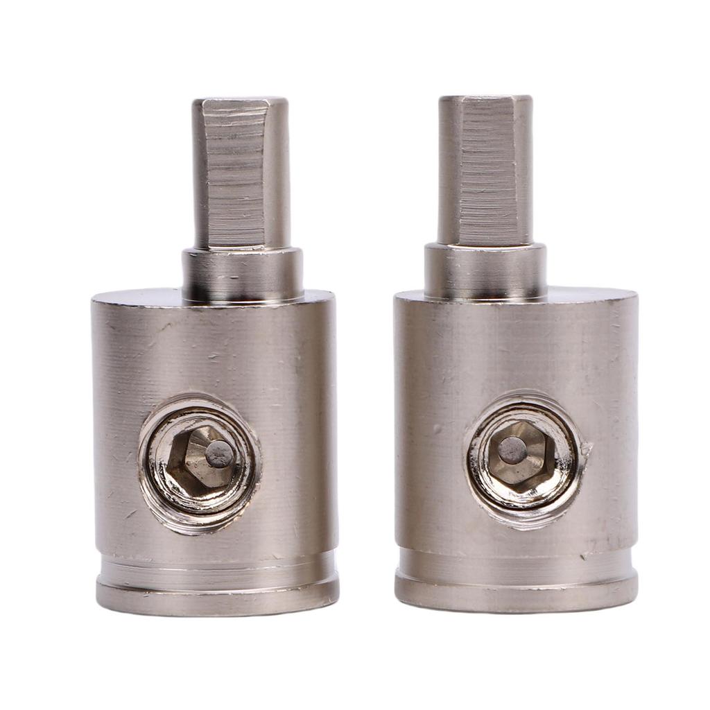 1 Pair Brass Amp Input Reducers Car Sound Amplifier Wire Terminal Connectors for Vehicle Sound Systems 0GA To 4GA