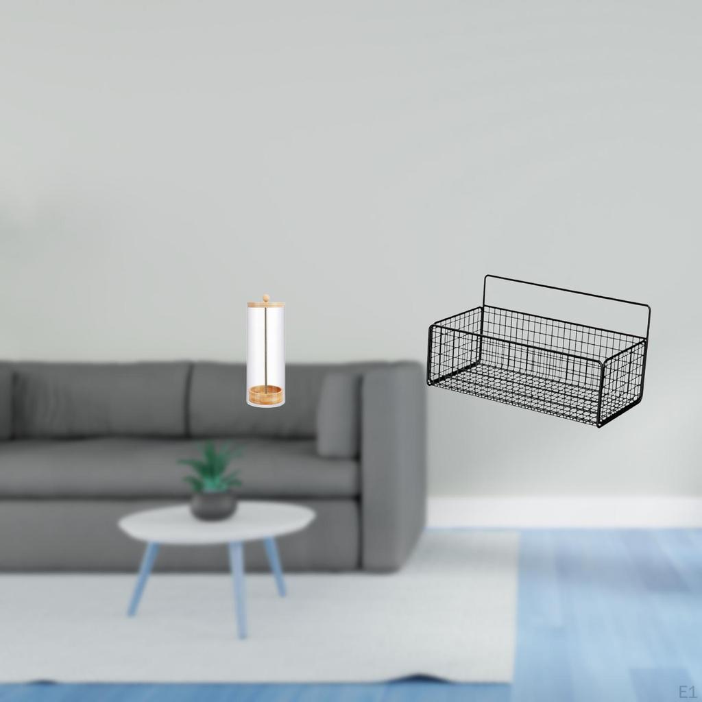 Transparent Straw Holder And Wall Hanging Basket Organizer for Countertop Makeup Brushes Kitchen
