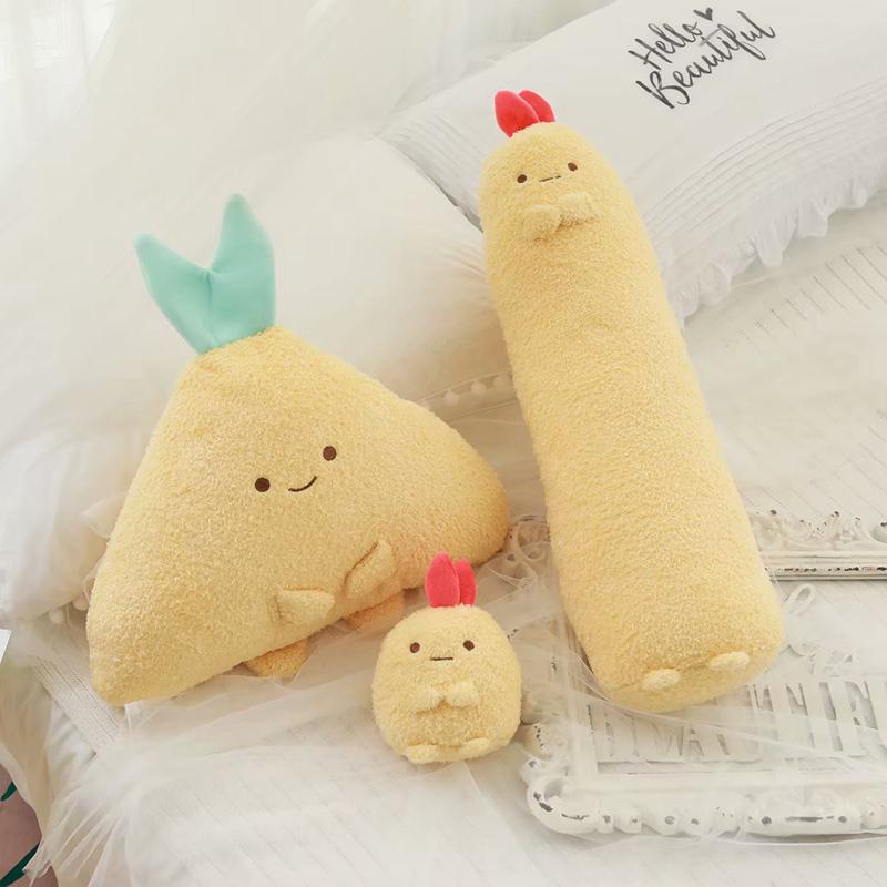Neuestes Plüschtier Stoffpuppe Niedlicher Cartoon San-X Sumikko Gurashi Anhänger Garnele Verlängerter Körper Tempura Kissen Kissen Weihnachtsgeschenk