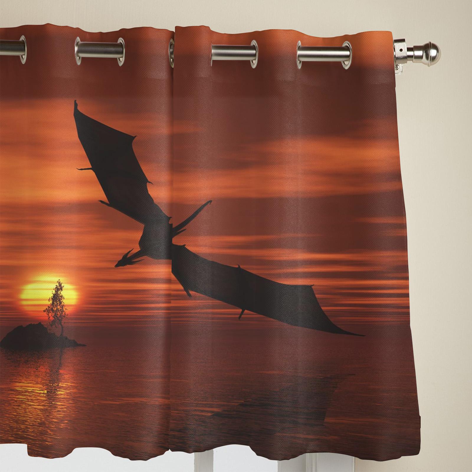 Крылья Дракона Небо Закат Пейзаж Морские Окна Шторы Гостиная Спальня Декор Для Окна — фото 4