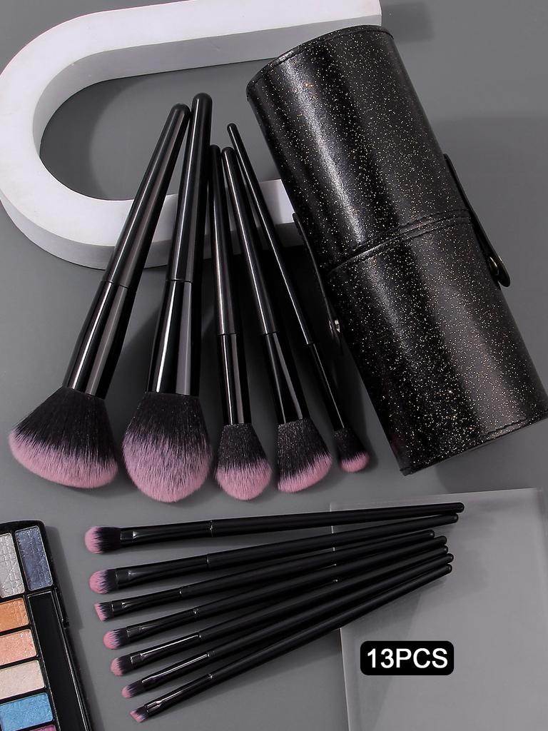 Shining Star Bucket 13PCS Makeup Brush Set 12 Synthetic Bristle Makeup Brushes Portable Storage Novice Full Set Of Tools