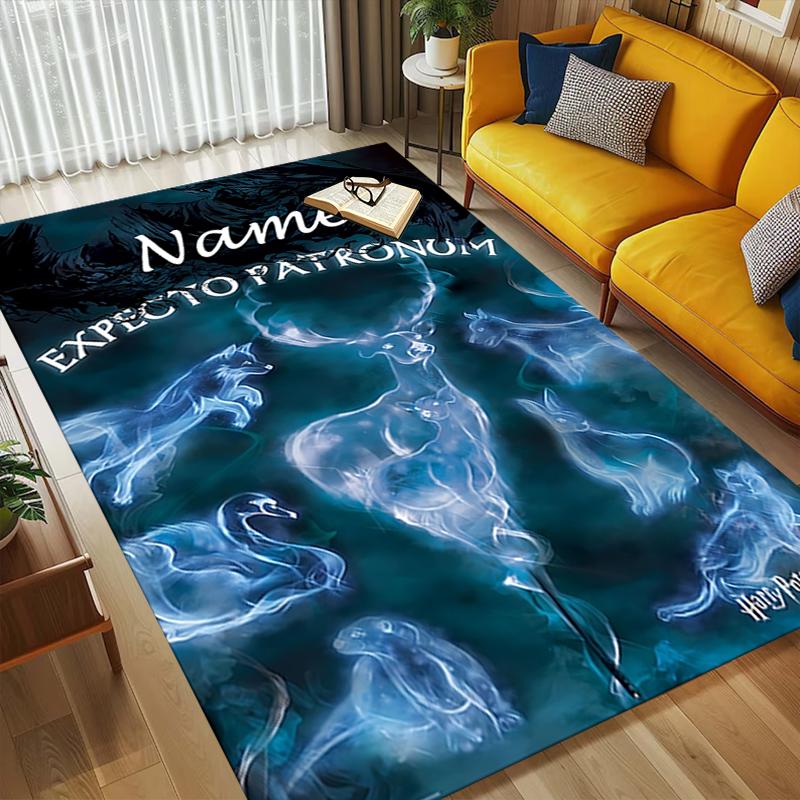 Custom Name Owl Letter Living Room Non-Slip Area Rug Soft Carpet for Bedroom Kids Playroom Sofa Office Home Decor Doormat