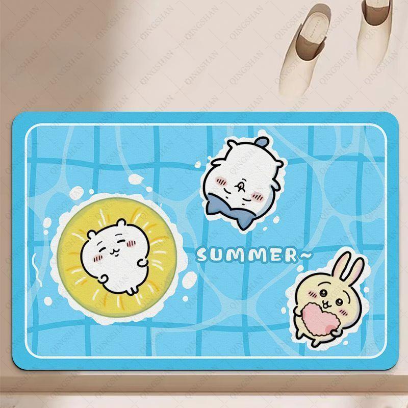 Cartoon Floor Mat Bathroom Floor Mat Entrance Door Mat Toilet Door Suction Foot Mat