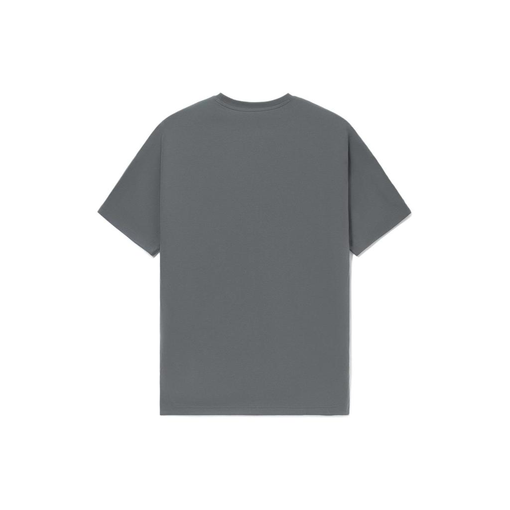 Li Ning T Shirts Unisex Gray Crew Neck Moderate AHSS100-2