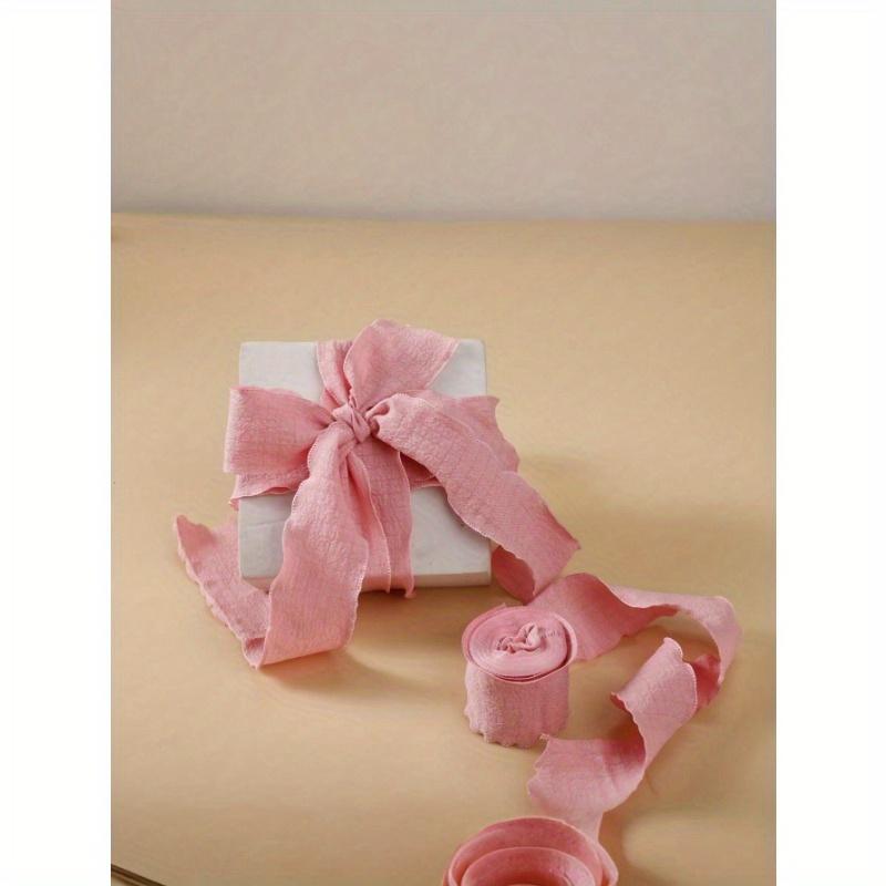 

1roll Blue Ruched Silk Ribbon With High End Elasticity 9m Long 4cm Wide Romantic Wavy Edge Scalloped Bubble Pleats For Cake Birthday Box Gift Wrapping 1PC