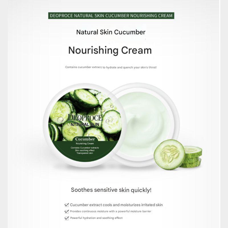 Deoproce Natural Skin Krem odżywczy z ogórkiem 100g