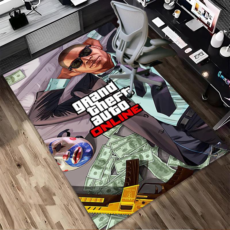 Gta Online Living Room Non-Slip Area Rug Soft Carpet for Bedroom Game Playroom Sofa Office Home Decor Doormat Christmas Gift C9211779