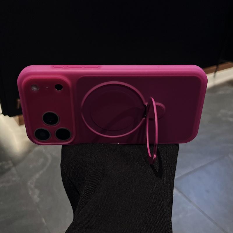 Candy Frosted Jelly For Bracket Case for For Iphone 17 16 1 Pro Max Wireless Charging Bright Color-blocking Armor Cover