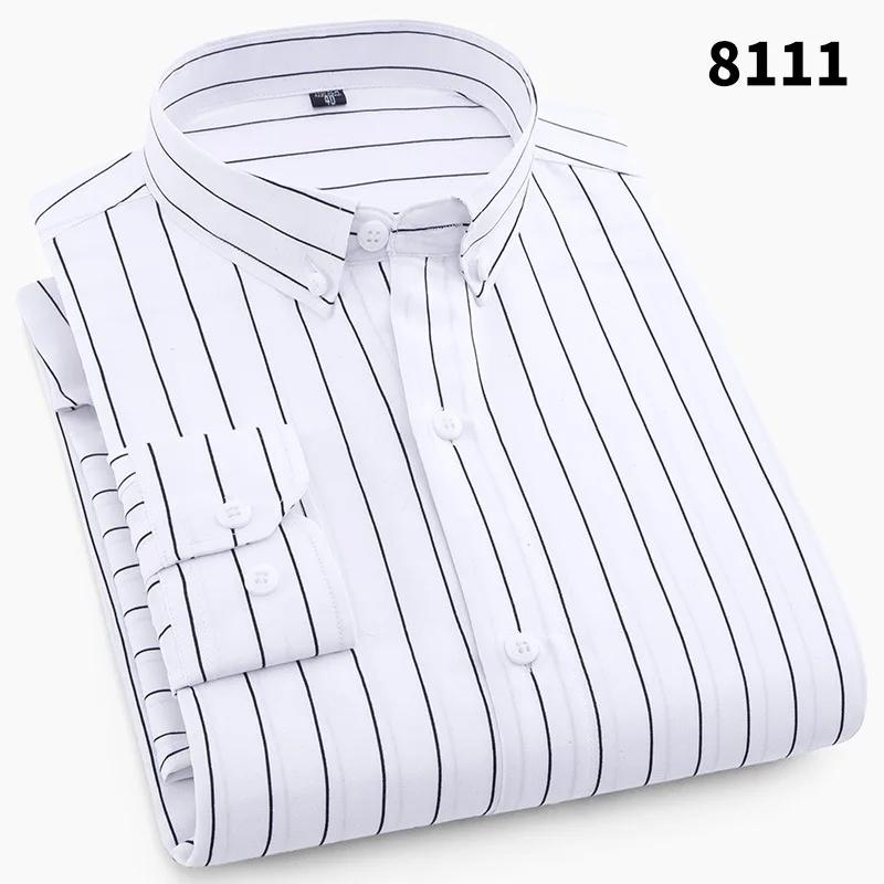 

New 2026 Men s Plaid Shirts Long Sleeve Spring Autumn Thin Male Casual Shirt Man Printed Dress Shirt Stripe Business Shirts Male 43